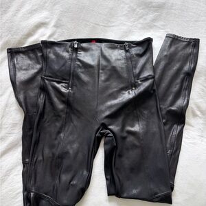 SPANX Black Moto High-Waisted Leggings